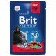 Brit Premium Пауч для кошек Говядина и горошек 85г